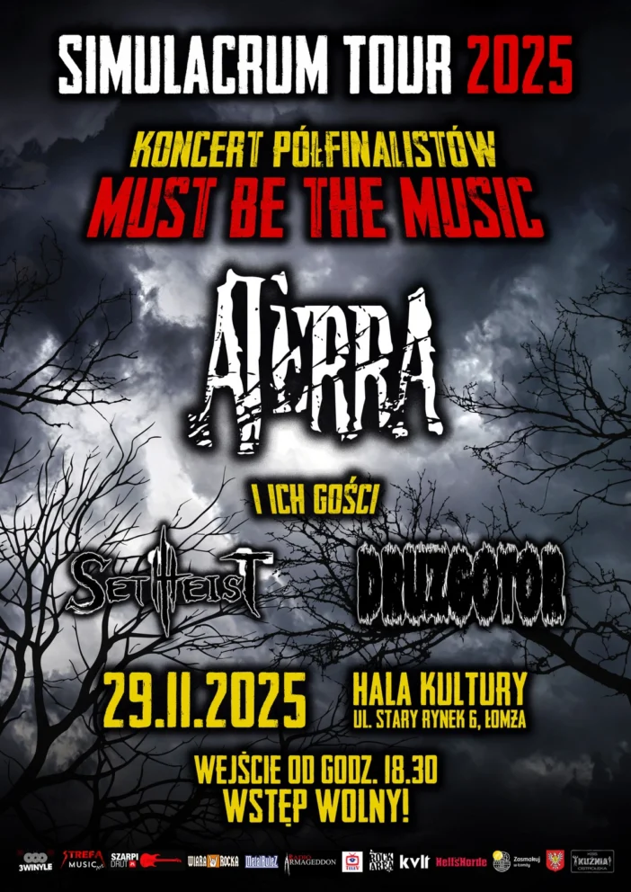 aterra plakat a3 lomza 29.11.2025 simulacrum tour 2025