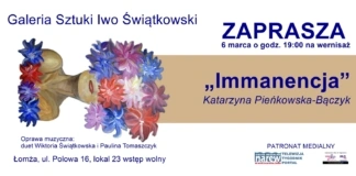 Wernisaż wystawy malarstwa Katarzyny Pieńkowskiej Bączyk w Łomży zaproszenie na wernisaz