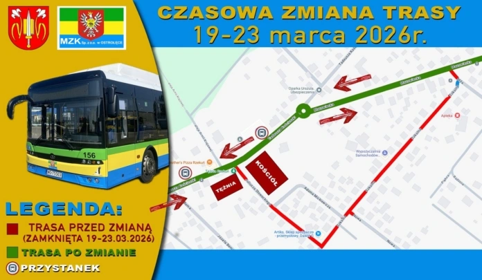 czasowa zmiana trasy 19 23 marca
