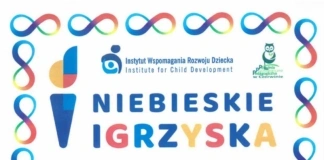 Poradnia Psychologiczno-Pedagogiczna w Czerwinie zaprasza na 'Niebieskie Igrzyska” niebieskie igrzyska plakat