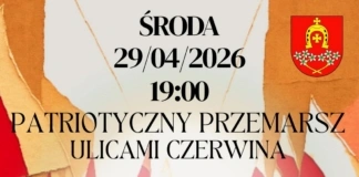 Patriotyczny przemarsz w Czerwinie patriotyczny przemarsz czerwin