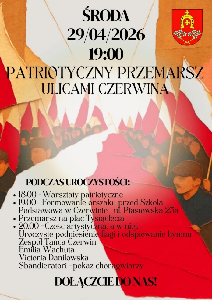 patriotyczny przemarsz czerwin
