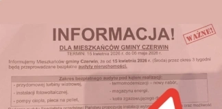 Ostrzeżenie dla mieszkańców gminy Czerwin projekt bez nazwy 6