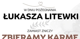 Zbiórka karmy ku pamięci Łukasza Litewki zbiorka karmy ostroleka litewka