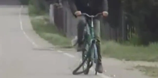 Felga zamiast opony, alkohol zamiast rozsądku – policjanci zatrzymali rowerzystę 271 248661