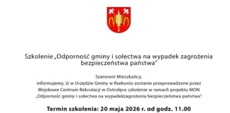 Szkolenie 'Odporność gminy i sołectwa na wypadek zagrożenia bezpieczeństwa państwa” w gminie Rzekuń szkolenie rzekun odpornosc gminy i solectwa