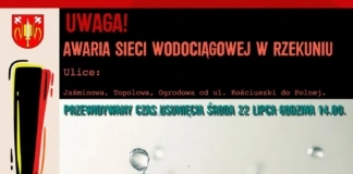 Awaria sieci wodociągowej w Rzekuniu awaria sieci wodociagowej popr 14