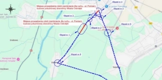 Czasowa organizacja ruchu na ul. Pomian w Ostrołęce pomian organizacje ruchu