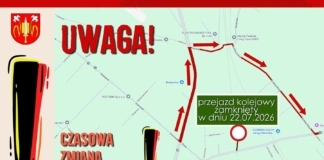 Przejazd kolejowy w Czarnowcu zamknięty uwaga remont przejazdu osobowe kopia