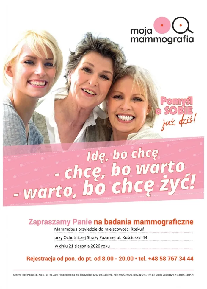 badania mammograficzne 21.08.2026