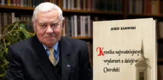 Spotkanie autorskie i promocja książki dr Jerzego Kijowskiego pt. 'Kronika najważniejszych wydarzeń z dziejów Ostrołęki” jerzy kijowski z ksiazka