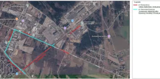 Rozpoczyna się rozbudowa drogi granica Ostrołęki-Goworki-Ławy. Powiat przekazał plac budowy mapa objazdow ul. przemyslowa etap i
