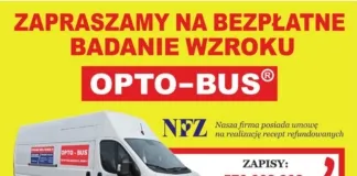 Bezpłatne badanie wzroku w Rzekuniu opto bus 16 wrzesnia