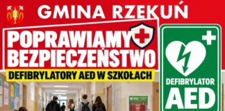 7 defibrylatorów AED trafi do szkół w Gminie Rzekuń defibrylatory aed