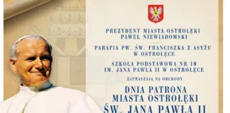 Miejskie Obchody Dnia Patrona Miasta Ostrołęki Św. Jana Pawła II zaproszenie 16_10_2026 dzien patrona miasta ostroleki_ 1