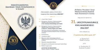 31 inauguracja roku akademickiego Międzynarodowej Akademii Nauk Stosowanych w Łomży 2026/27 zaproszenie 2026_27 1